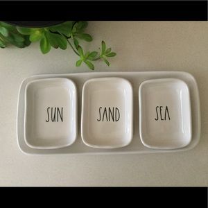 Rae Dunn Tray & Trinket Dish Set - SUN SAND SEA